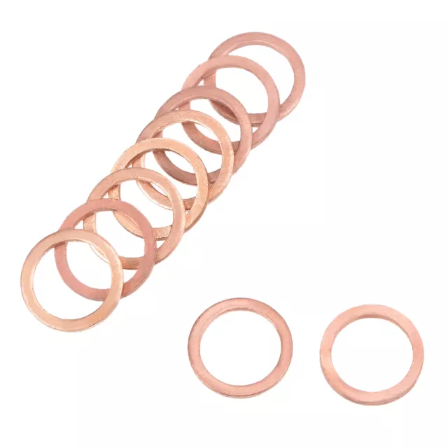 20Pcs 12.3mm x 16mm x 1.5mm Copper Flat Washer for Screw Bolt