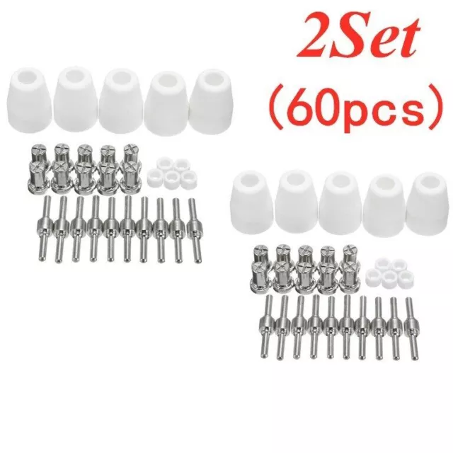 Plasma Cutter Consumable Torch Nickel-Plated Kit 60PCS For LG-40,PT-31,CUT-50