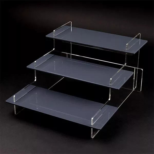 Collectible Figure Tiered Display Stand - 295mm Wide - Acrylic - 5 Colours