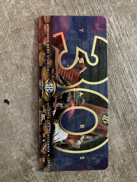 2021 Uga Georgia Vs Alabama Sec Championship Game Souvenir Ticket Stub