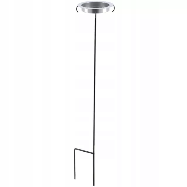 Cenicero KADAX de acero con recubrimiento en polvo, negro, clásico, 103 cm