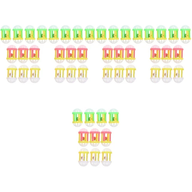 50 Pcs Cat Teasers Toys Cat Playing Bell Puppies Toys Cat Teaser Toy Kitten