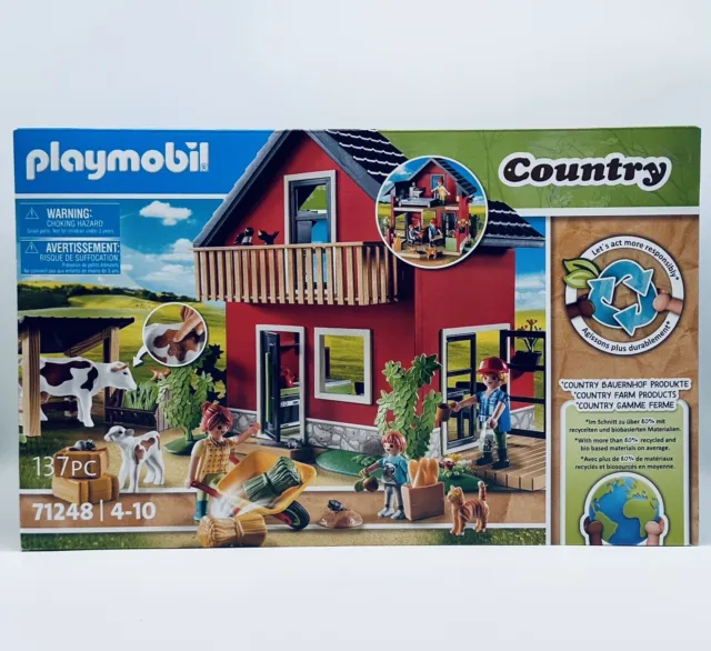 Playmobil Country 71248 Bauernhaus Stall Tiere Wohnhaus NEU