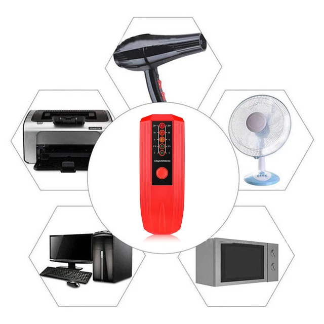 (Red)EMF Meter Easy Carry Magnetic Field Detector Large Frequency Range