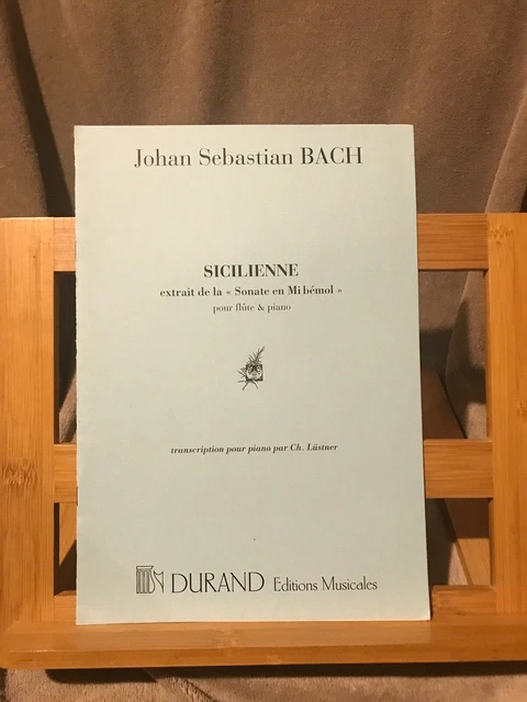 Jean-Sébastien Bach Sicilienne pour piano partition éd. Durand Ch. Lüstner