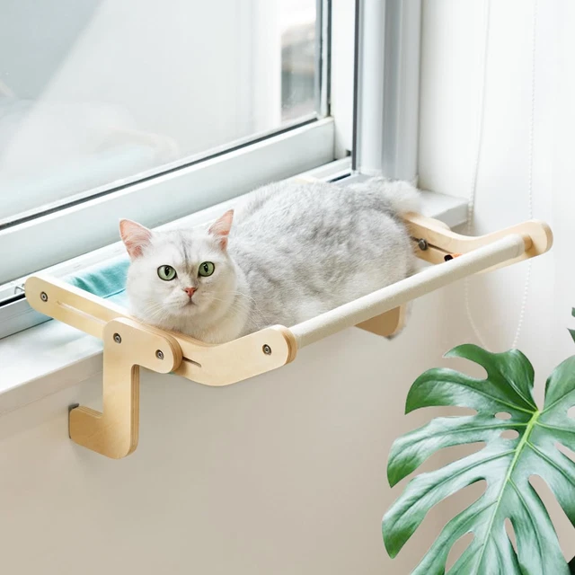 Cat Window Perch Lounge Mount Hammock Window Seat Bed Shelves for Indoor Cats No