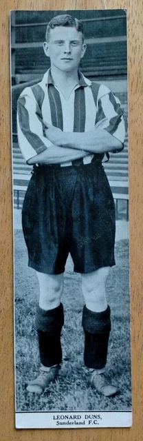 Leonard Duns Sunderland DC Thomson Topical Times Footballers 1937 220mm x 60mm