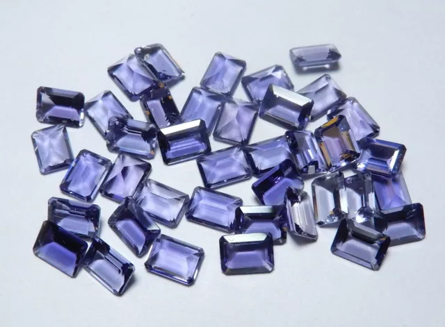 Natural Iolite Octagon Faceted Cut 5x7mm To 6x8mm Wholesale Loose Gemstone