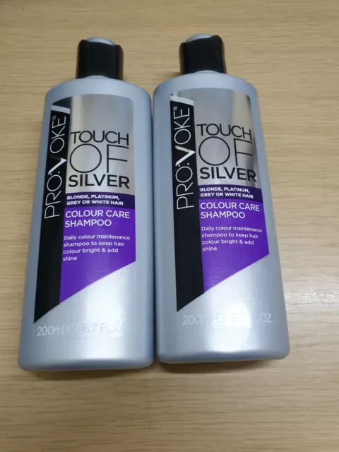 2 x Pro-Voke Touch of Silver Shampoo 200ml Farbpflege NUR £8,49 KOSTENLOSER VERSAND