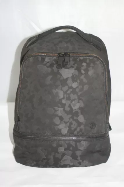 Lululemon Black Camouflage Backpack Medium Polyester Travel School Camo