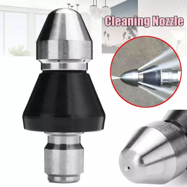 1/4 High-Pressure Drain Nozzle Sewer Pipe Cleaner Pressure Washer/Cleaning Tools 2