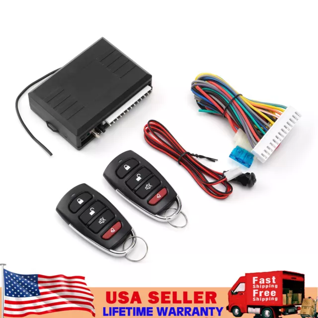 Car Keyless Central Remote Control Kit Door Locking Alarm Entry System Working