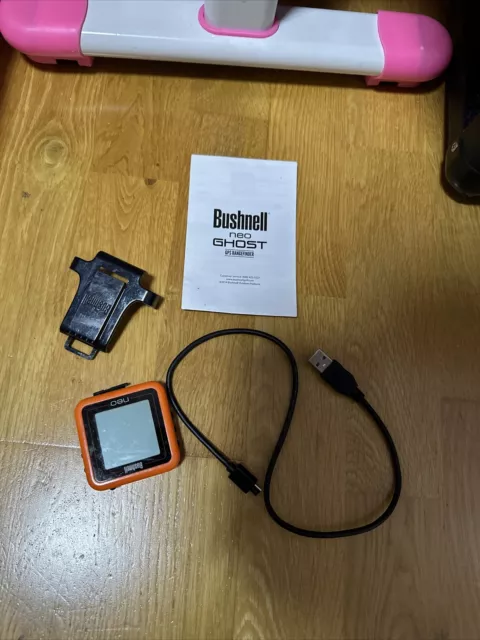 Telemetro GPS Bushnell Neo Ghost, cavo, manuale, custodia clip, buone condizioni