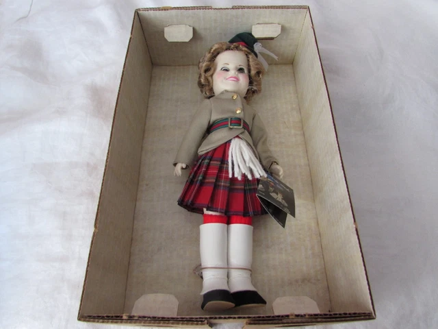 VTG vinyl 12" SHIRLEY TEMPLE DOLL Ideal NRFB Wee Willie Winkie 1098-112322 2