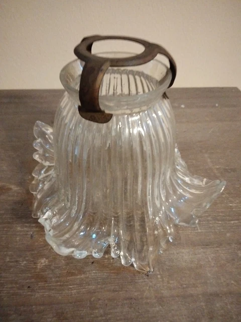Globe Tulipe / Abat-Jour Vintage En Verre Ambré – Déco Luminaire – Made In France