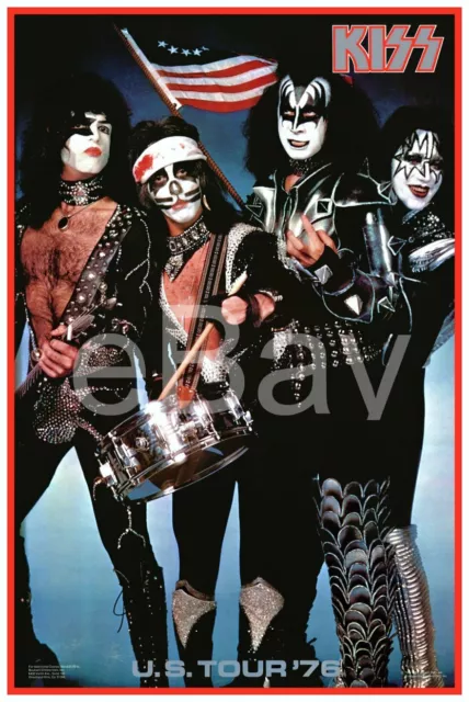 KISS "U.S.Tour 76" / Spirit Of 76 24 x 36 Custom Poster - Classic Rock Gift