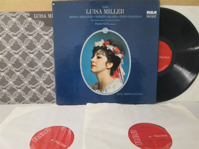 RCA UK- SER 5713/15 VERDI - Luisa Miller Anna Moffo Bergonzi Verrett CLEVA 3-LP