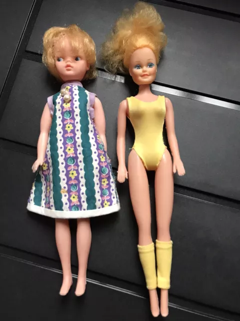 Vintage 1970s Barbie Doll Sindy Doll Size Dressed Clone Dolls - GUC