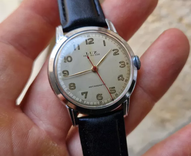 SUPER VINTAGE ANCIENNE Montre Militaire Luz M canique As 1187