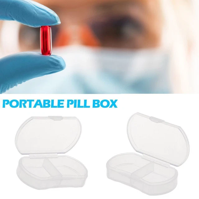 maleta medicina tableta almacenamiento medicina organizador caja 2 pastillas de rejilla dosis