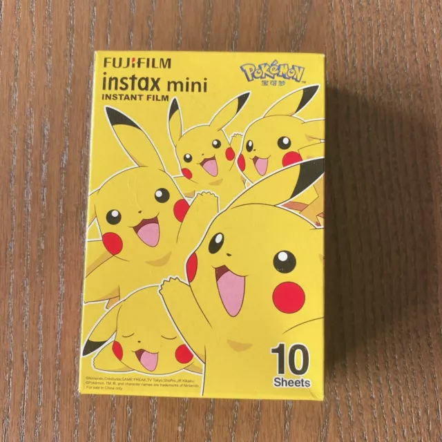 Pokemon Pikachu Fujifilm Instax Mini Photo Frame Instant Camera Film 10 Sheets