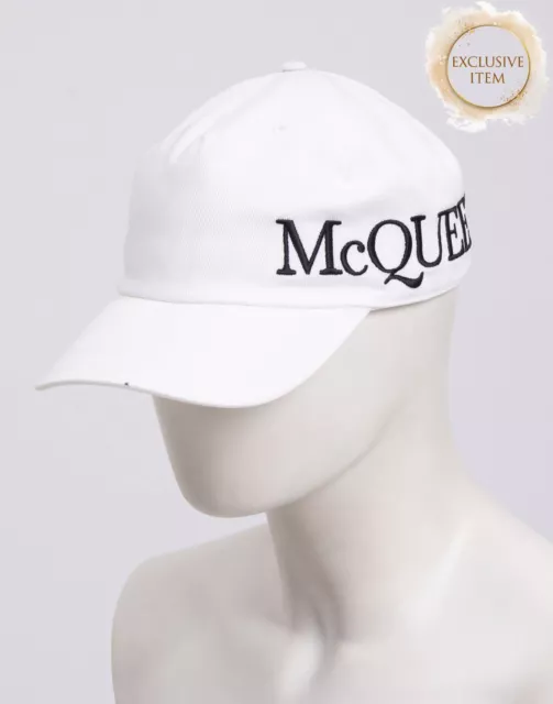 RRP€290 ALEXANDER McQUEEN Baseball Cap Size 58 M Embroidered Logo Made in Italy