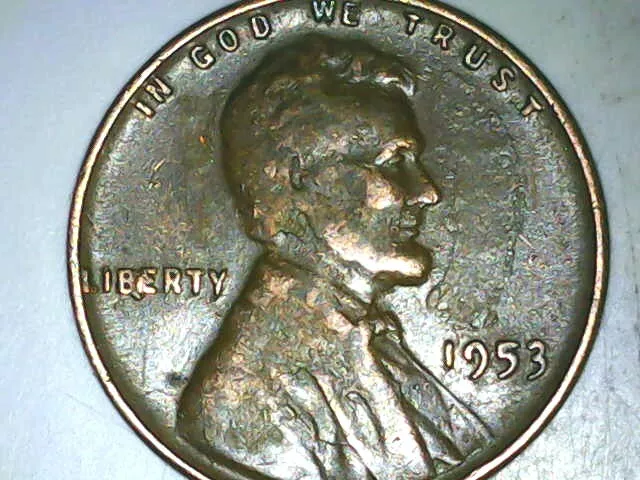 1953 Lincoln Wheat Penny,Rare,Errors,Die chips,1C,Small cent,US Coin,No Mint