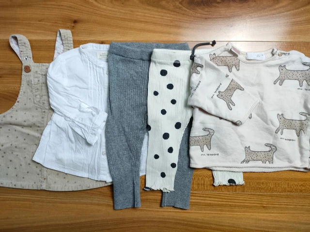 {E923} ZARA girls 3-6 months dress top leggings bundle