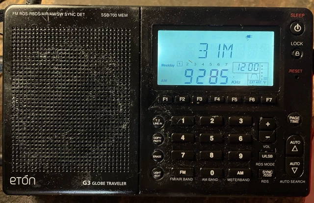 GRUNDIG ETON GLOBE Traveler G3 Shortwave Radio Scanner AM/SW/LW Air ...