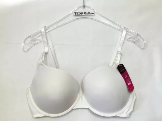 NWT Maidenform 38D Self Expression Convertible Push-Up Shaping Bra 5809 White