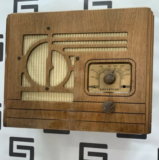 1930s Antique Wood Silvertone Vintage Tube Radio Tuning Dial 4630 4631 Farm