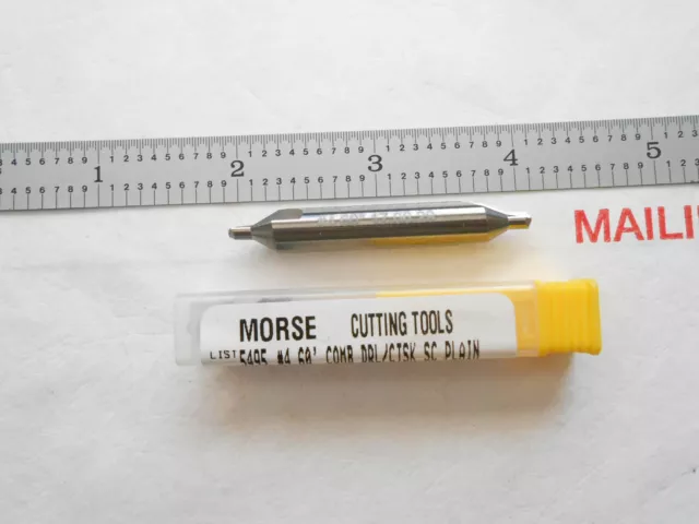 New Morse Usa #4 Solid Carbide 60 Degree Center Drill & Countersink Edp #53904