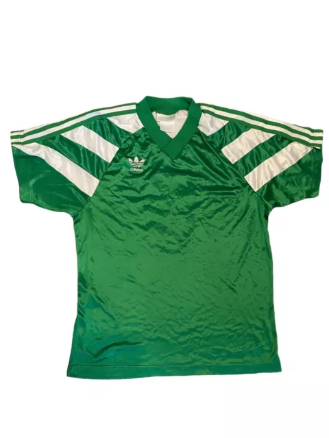 Ancien Vintage Maillot Football Foot Vert Adidas Asse Saint Etienne Football N°7