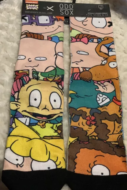 Odd Sox Rugrats Nickelodeon Tommy Chuckie Reptar 90s Crew Socks