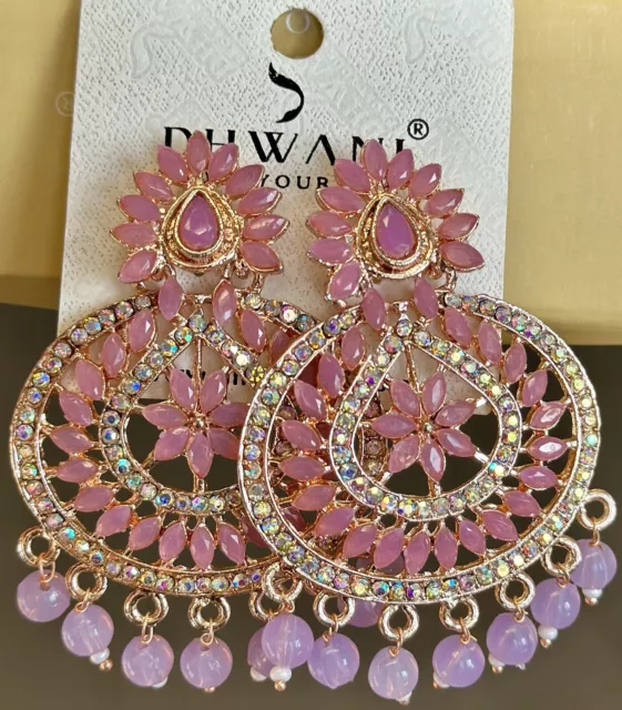 Indian Bollywood Ethnic  Pearl Fashion Earrings Jhumka Jhumki- Imitation Pearl