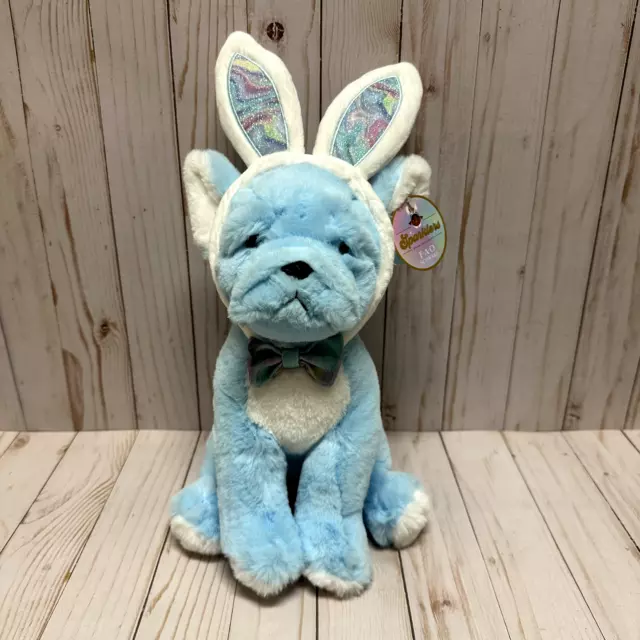 Easter FAO Schwarz Plush Dog Sparklers Bunny Ear Headband Spring 12 Inch