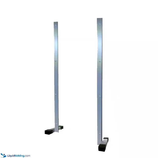 16 in. x 48 in. x 2 in. Aluminum Protection Barrier Frame Set with Casters