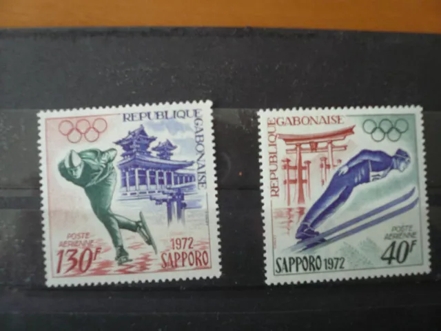Gabun Olympia 1972 Sapporo  Mi 454 - 455 postfrisch