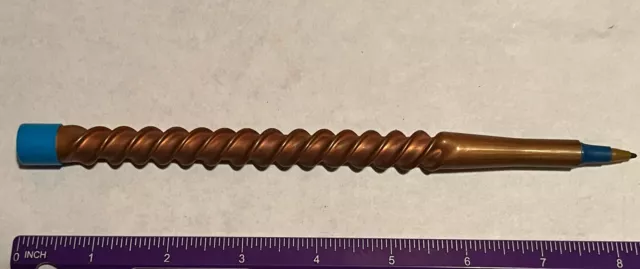 Vintage copper boiler tube ballpoint pen collectible writing - very rare