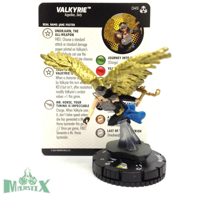 Heroclix Avengers War of the Realms set Valkyrie #049 Super Rare figure w/card!