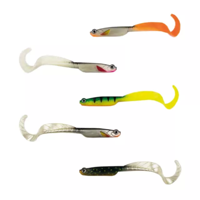 3 Stk Gummifisch Twister 11 cm Raubfisch Angel Köder Zander Barsch Softbait Shad