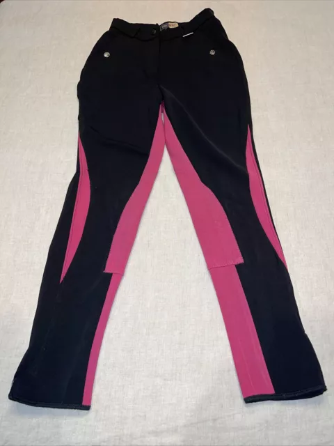 Harry’s Horse Riding Breeches Pants Two Tone Black Pink Size Small