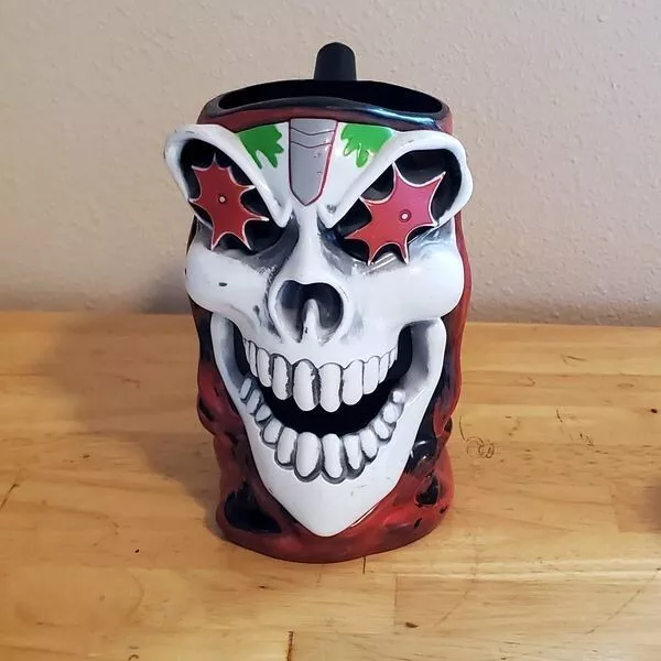 2001 Monster Jam Grave Digger Grim Reaper Skull Cup Mug