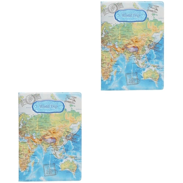 Sleeve PVC Chic World Map Style Fashion Travel