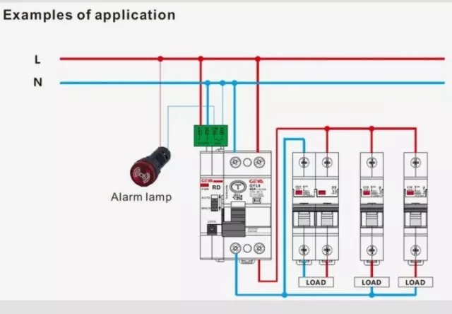 Interruttore Differenziale Riarmo Automatico Su Guida DIN 2P 63A 230V 30mA 6kA 3