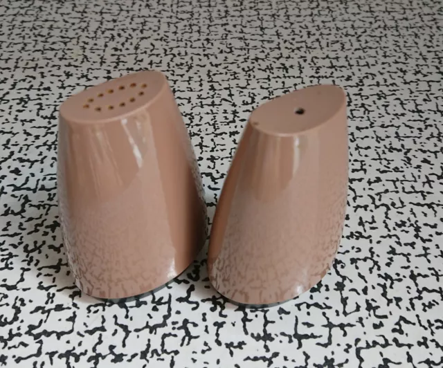 60s 70s Vintage Retro Gaydon Salt & Pepper Pots Plastic Picnic Camper Caravan 2