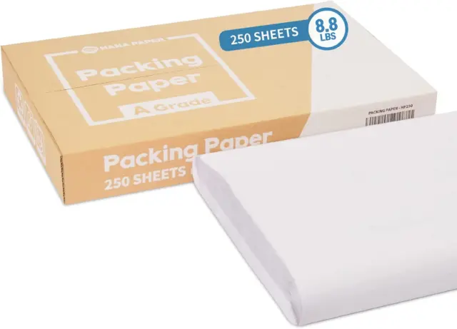 30.5" X 17" Large Size (250 Sheets, 9.5Lb) Packing Paper Sheets for Moving, a Gr