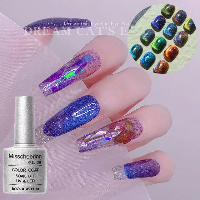 Gel unghie magnetiche per manicure polacco glitter gel occhi di gatto da sogno scintillante