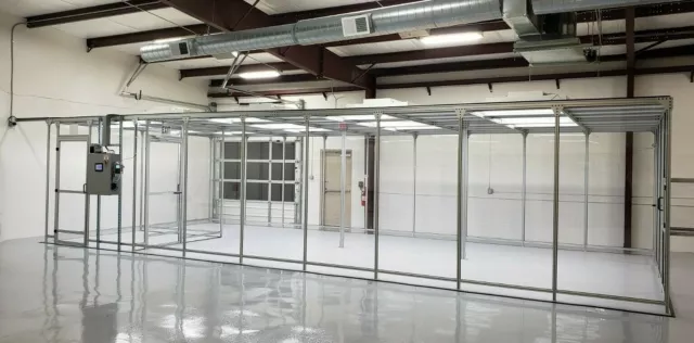 16' x 32' Modular Clean Room; ISO8 Class 100,000; HEPA Cleanroom; Hard Wall 2