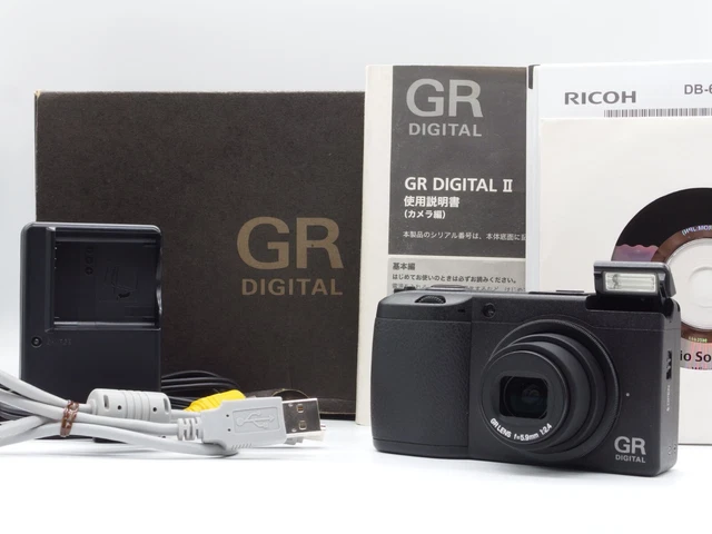 [N MINT IN BOX] RICOH GR DIGITAL II 10.1MP Black Compact Digital Camera JAPAN
